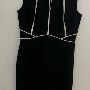Calvin Klein Black Dress with White Trim